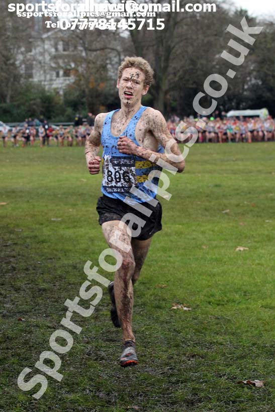 Mens under-20s, 2019 European Cross Country Trials and British Cross Challenge, Sefton Park, Liverpool.  Photo: David T. Hewitson/Sports for All Pics